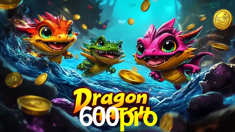 Arte promocional do jogo Dragon Hatch com três adoráveis dragões bebês nadando entre moedas de ouro, um dos slots mais divertidos para jogar no cassino 600pro.